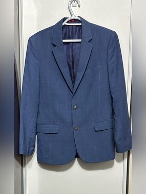 RW&CO. Navy Windowpane Sport Coat